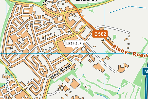 LE19 4LF map - OS VectorMap District (Ordnance Survey)