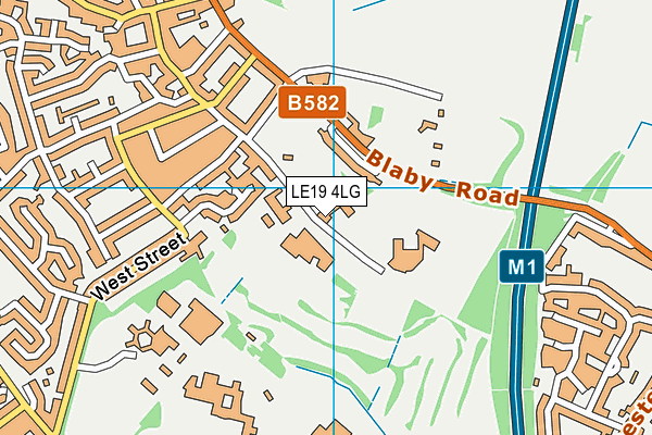 LE19 4LG map - OS VectorMap District (Ordnance Survey)