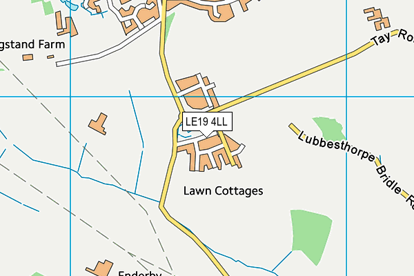 LE19 4LL map - OS VectorMap District (Ordnance Survey)