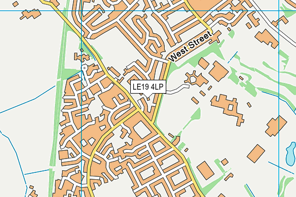 LE19 4LP map - OS VectorMap District (Ordnance Survey)