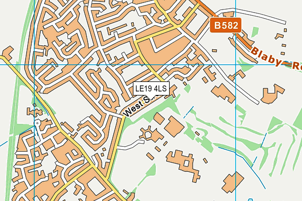 LE19 4LS map - OS VectorMap District (Ordnance Survey)