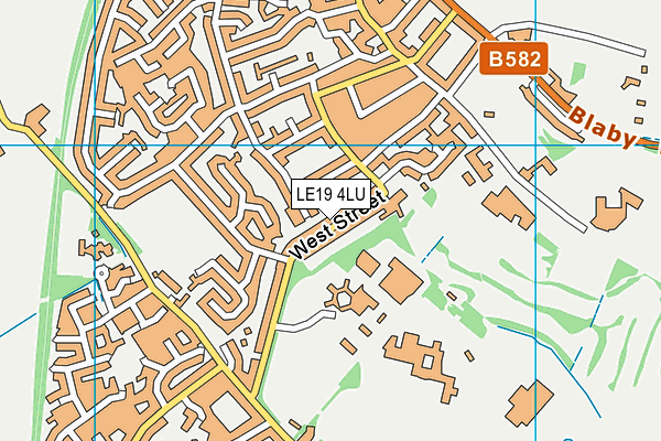 LE19 4LU map - OS VectorMap District (Ordnance Survey)