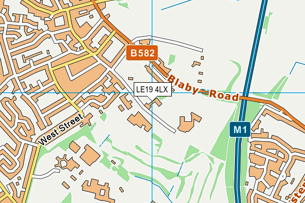 Enderby Leisure And Golf Centre map (LE19 4LX) - OS VectorMap District (Ordnance Survey)