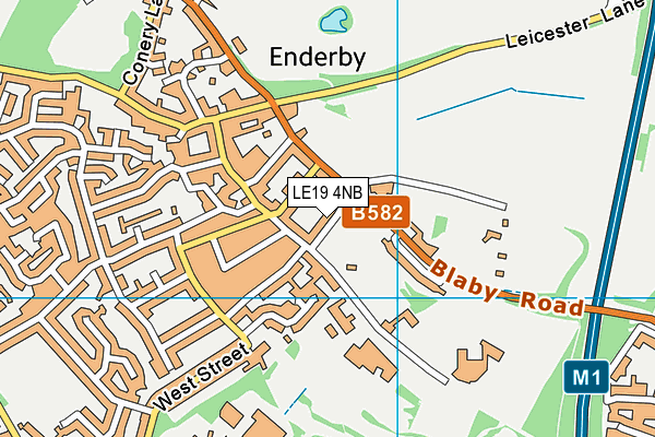 LE19 4NB map - OS VectorMap District (Ordnance Survey)