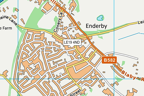 LE19 4ND map - OS VectorMap District (Ordnance Survey)