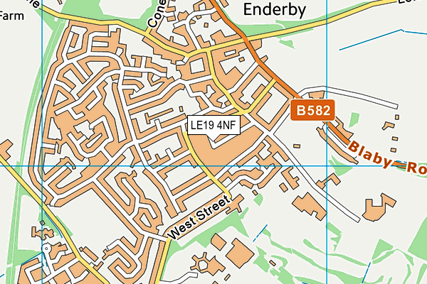 LE19 4NF map - OS VectorMap District (Ordnance Survey)