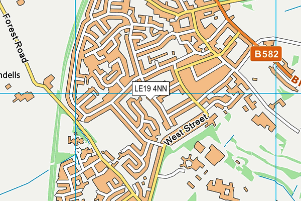 LE19 4NN map - OS VectorMap District (Ordnance Survey)
