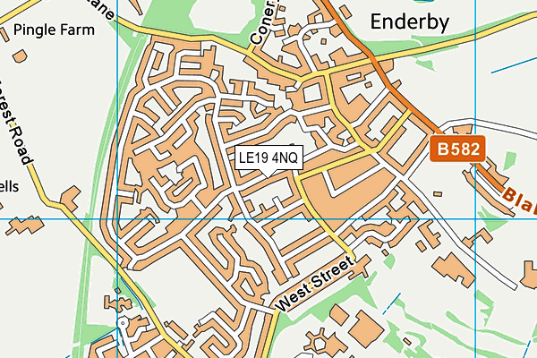 LE19 4NQ map - OS VectorMap District (Ordnance Survey)
