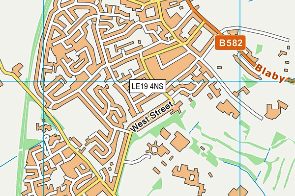 LE19 4NS map - OS VectorMap District (Ordnance Survey)