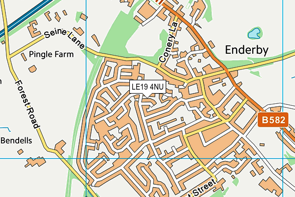 LE19 4NU map - OS VectorMap District (Ordnance Survey)