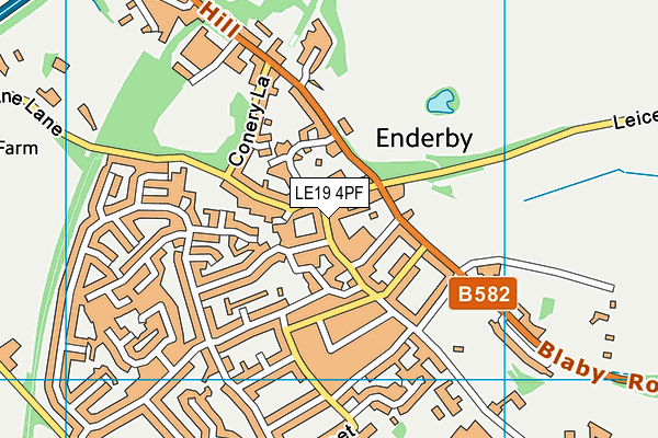 LE19 4PF map - OS VectorMap District (Ordnance Survey)