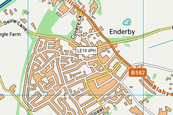 LE19 4PH map - OS VectorMap District (Ordnance Survey)