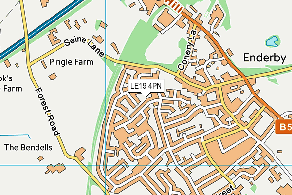 LE19 4PN map - OS VectorMap District (Ordnance Survey)