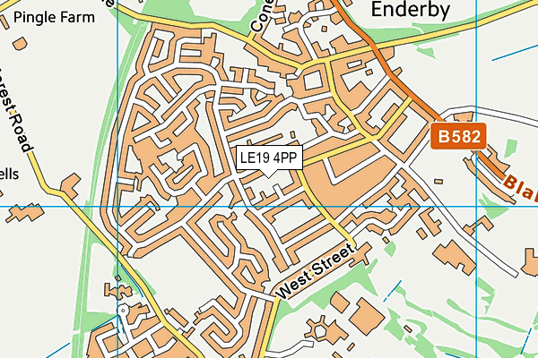 LE19 4PP map - OS VectorMap District (Ordnance Survey)
