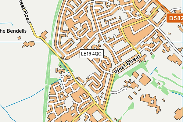 LE19 4QQ map - OS VectorMap District (Ordnance Survey)