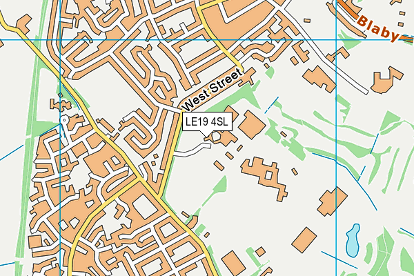 LE19 4SL map - OS VectorMap District (Ordnance Survey)