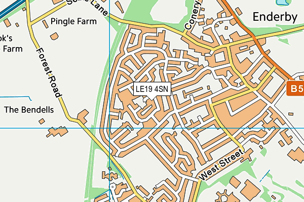 LE19 4SN map - OS VectorMap District (Ordnance Survey)
