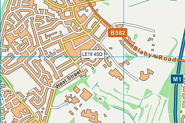 LE19 4SQ map - OS VectorMap District (Ordnance Survey)