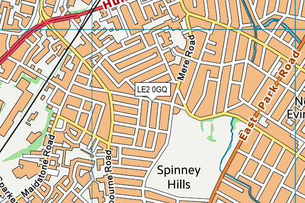 LE2 0GQ map - OS VectorMap District (Ordnance Survey)