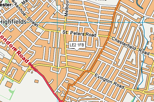 LE2 1FB map - OS VectorMap District (Ordnance Survey)