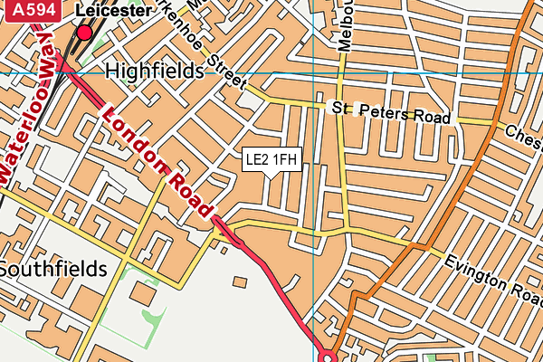 LE2 1FH map - OS VectorMap District (Ordnance Survey)