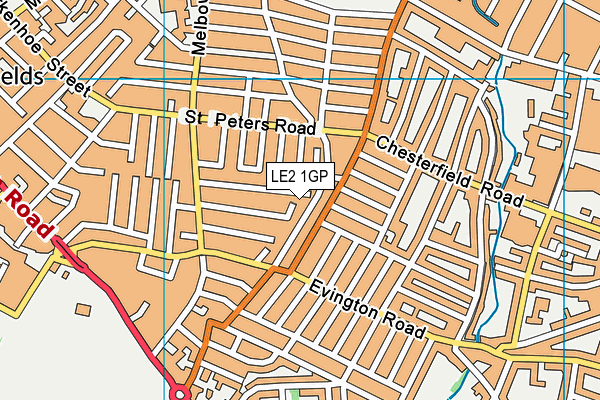 LE2 1GP map - OS VectorMap District (Ordnance Survey)