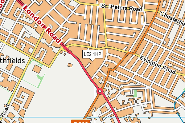 LE2 1HP map - OS VectorMap District (Ordnance Survey)