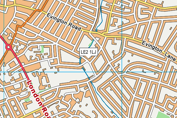 LE2 1LJ map - OS VectorMap District (Ordnance Survey)