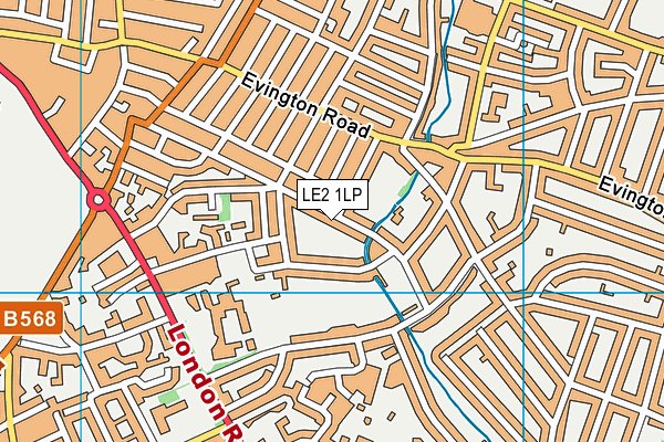 LE2 1LP map - OS VectorMap District (Ordnance Survey)