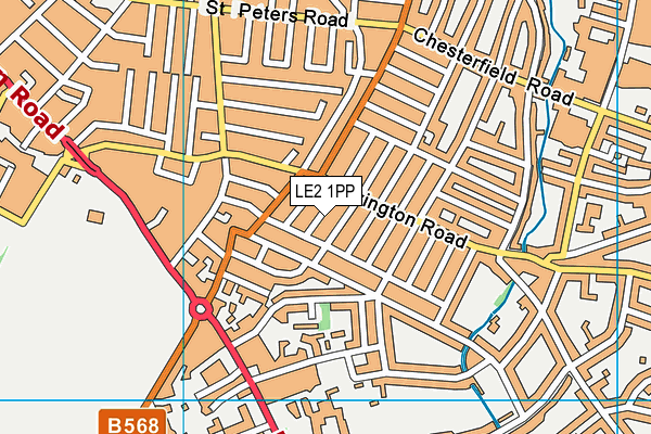 LE2 1PP map - OS VectorMap District (Ordnance Survey)