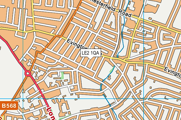 LE2 1QA map - OS VectorMap District (Ordnance Survey)