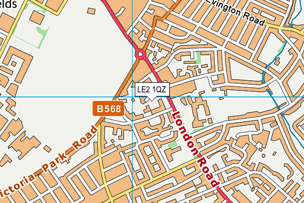 LE2 1QZ map - OS VectorMap District (Ordnance Survey)