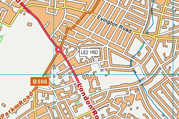 LE2 1RD map - OS VectorMap District (Ordnance Survey)