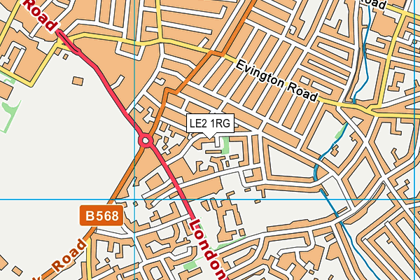 LE2 1RG map - OS VectorMap District (Ordnance Survey)