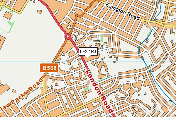 LE2 1RJ map - OS VectorMap District (Ordnance Survey)