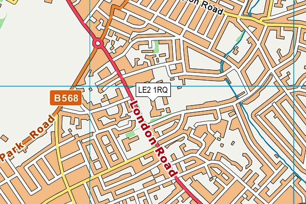 LE2 1RQ map - OS VectorMap District (Ordnance Survey)