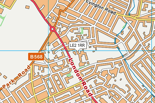 LE2 1RR map - OS VectorMap District (Ordnance Survey)