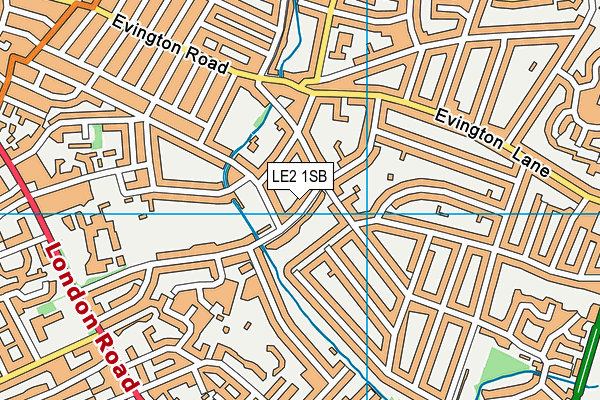 LE2 1SB map - OS VectorMap District (Ordnance Survey)