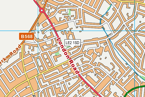 LE2 1SD map - OS VectorMap District (Ordnance Survey)