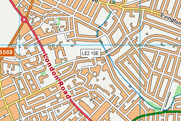 LE2 1SE map - OS VectorMap District (Ordnance Survey)