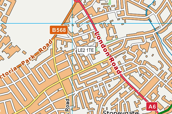 St John the Baptist CofE Primary School map (LE2 1TE) - OS VectorMap District (Ordnance Survey)