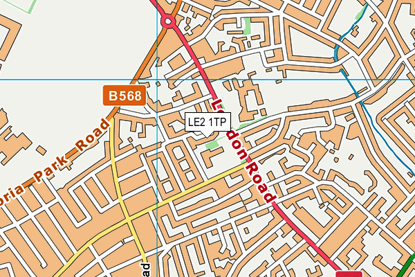 LE2 1TP map - OS VectorMap District (Ordnance Survey)