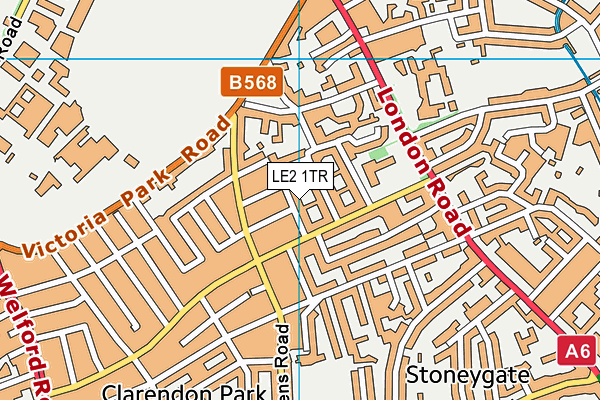 LE2 1TR map - OS VectorMap District (Ordnance Survey)