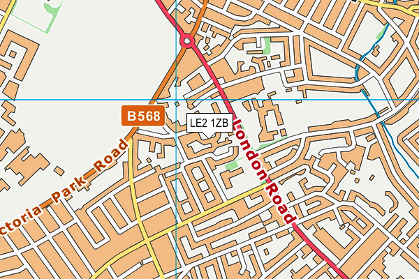 LE2 1ZB map - OS VectorMap District (Ordnance Survey)