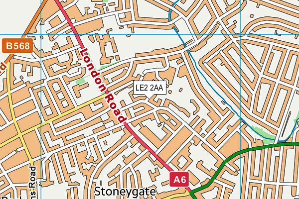 Leicester Preparatory School map (LE2 2AA) - OS VectorMap District (Ordnance Survey)
