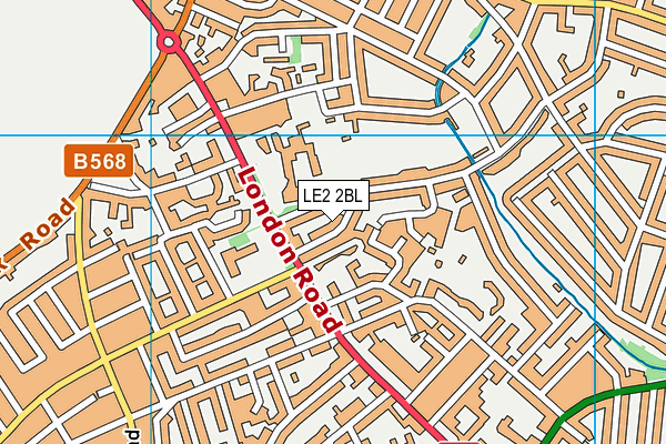 LE2 2BL map - OS VectorMap District (Ordnance Survey)