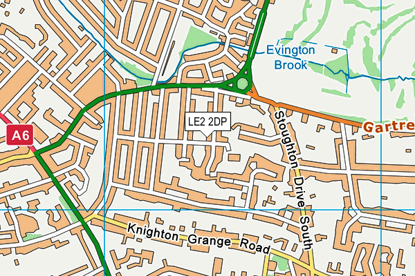 LE2 2DP map - OS VectorMap District (Ordnance Survey)