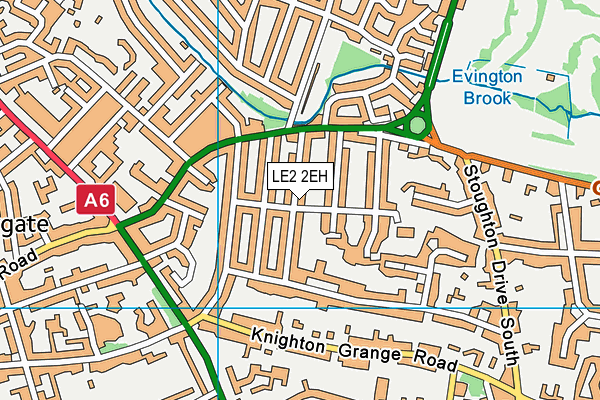 LE2 2EH map - OS VectorMap District (Ordnance Survey)