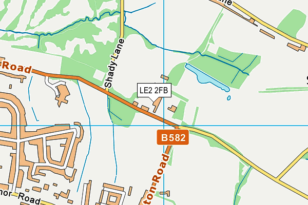LE2 2FB map - OS VectorMap District (Ordnance Survey)