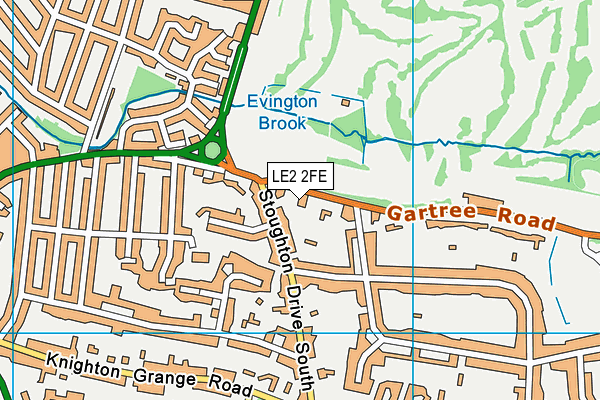 LE2 2FE map - OS VectorMap District (Ordnance Survey)